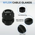 thumbnail image 3 of 5Pack G 1" Pasacables de Nailon, Grommet Ajustable Impermeable para Cables, Negro, 3 of 6
