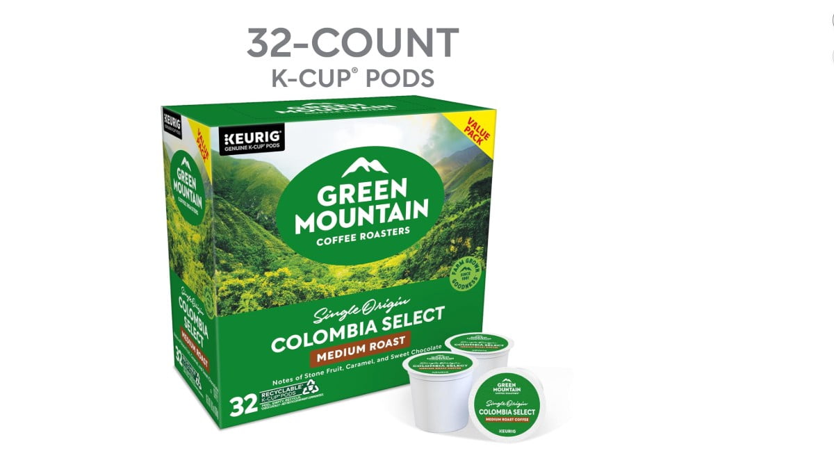 Green Mountain Coffee Roasters Colombia Select Coffee, Keurig Single-Serve K-Cup pods, Medium Roast, 32 Count