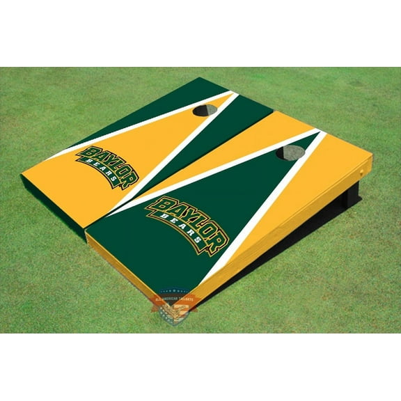 Baylor University Arch Alternating Triangle Cornhole Boards