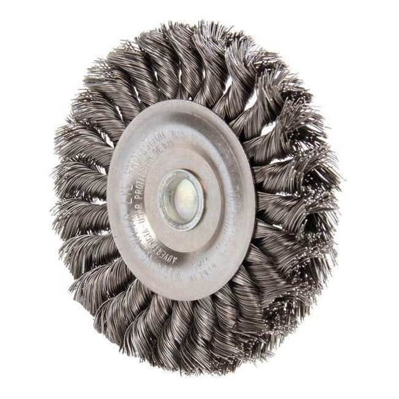 Weiler Knot Wire Wheel Wire Brush, Stem, 0.014" 94106