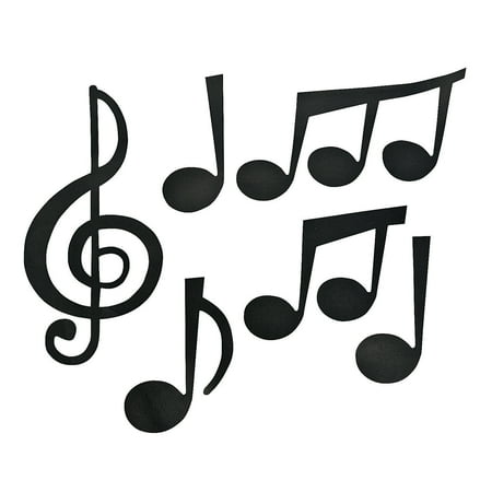 Fun Express - Music Note Cutouts for Mardi Gras - Party Decor - Wall Decor - Cutouts - Mardi Gras - 12 Pieces