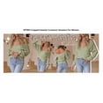 thumbnail image 5 of BTFBM Off The Shoulder Sweater for Women Winter Fall Fashion V Neck Long Sleeve Ribbed Knit Wrap Cropped Sweaters, 5 of 10