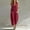 Wine, variant on Women's Summer Cotton Sleeveless Cropped Jumpsuit Solid‑Color Loose Casual V‑Neck 7/8 Length One‑Piece Pants with Pockets Blue XL(XL)
