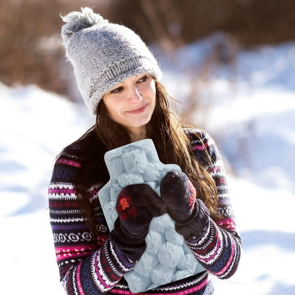 Hot Water Bag Warm Baby Winter Home Water Injection Warm Bag Cute Explosion Proof Kids Hand Warmers Hot Hands Feet Warmers Hand Warmers Rechargeable Reusable Hot Packs for Food Toe Warmers