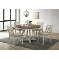 thumbnail image 3 of Acme Furniture Furniture Cillin Round Wood Dining Table in Walnut and Antique White, 3 of 3