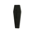 thumbnail image 2 of AURIGATE Gothic Coffin Vase with Cross Design, 3.54x10.62 in Black Wood Halloween Decorative Vase, 2 of 6