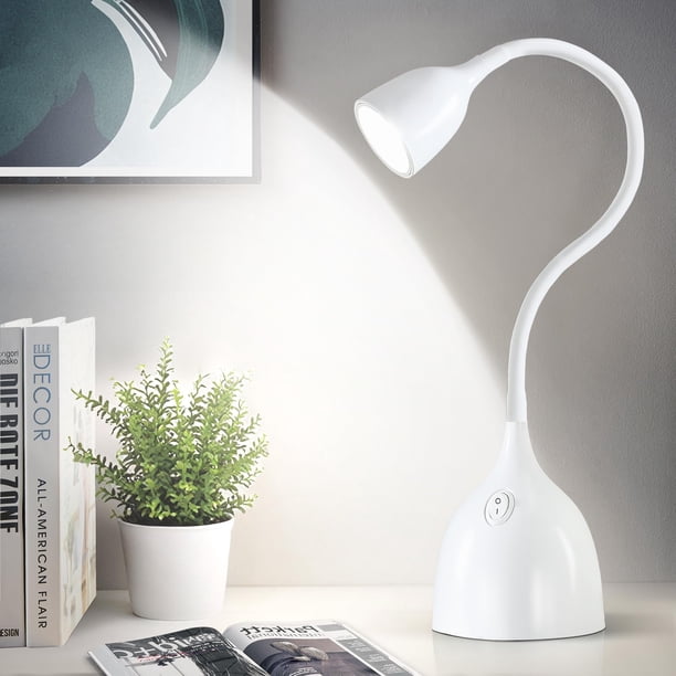 Lámpara de escritorio EJIAXIN Luz de lectura LED ajustable blanca