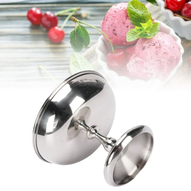 Tasse à Crème Glacée, Réutilisable et Polyvalente Tasse à Collation Ronde pour Sundae Salade Fruits Pudding Fête de Noël
