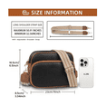 thumbnail image 5 of Bolsa Bandolera Crossbody Mariconera Moda Mujer Malubero Negro, Café, 5 of 5