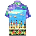 thumbnail image 2 of HAPPY BAY Men's Hawaiian Shirts Short Sleeve Button Down Shirt Men's Hawaii Shirts Boho Holiday Casual Summer Beach Shirts for Men Funny XXL Violet_W551, 2 of 6