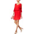 thumbnail image 1 of I.N.C Womens Cold-shoulder Sheath Dress, Red, X-Large, 1 of 3