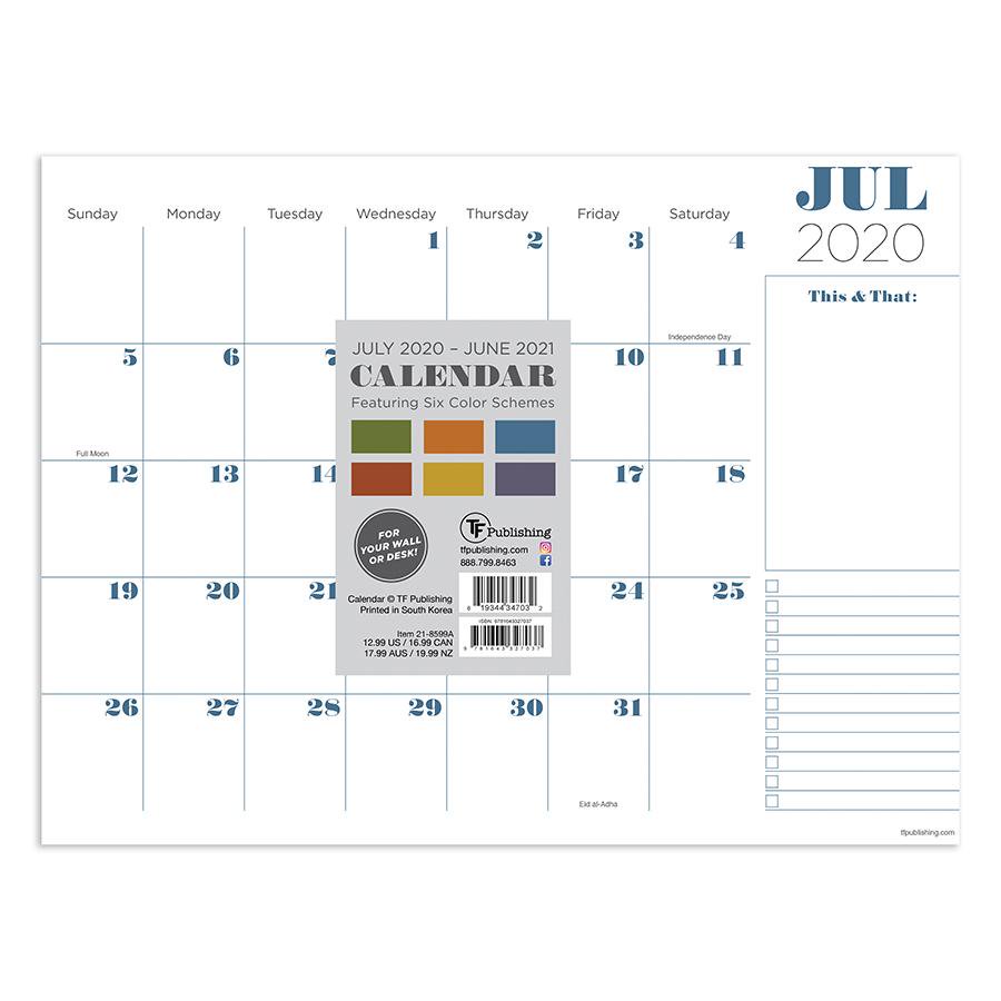 2021 Professional Mini 9"x12" Desk Pad Monthly Blotter Calendar