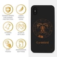 thumbnail image 4 of Case Yard Wooden Case for iPhone-XS-Max Soft TPU Silicone cover Slim Fit Shockproof Wood Protective Phone Cover for Girls Boys Men and Women Supports Wireless Charging Gemini Sign Design, 4 of 7