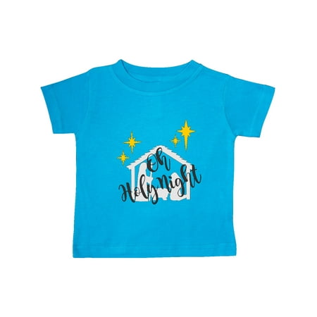 

Inktastic Oh Holy Night Christmas Nativity with Yellow Stars Gift Baby Boy or Baby Girl T-Shirt