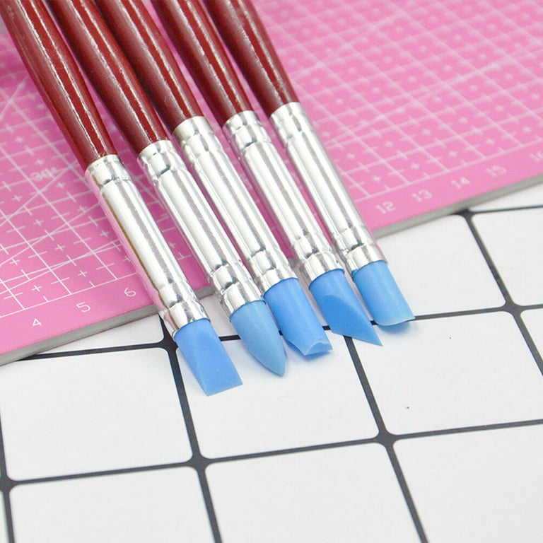 Silicone Shaper Brushes for Clay Modeling (Large / Set of 5 pcs