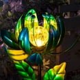 thumbnail image 5 of Waitmin Solar Battery Blue Metal Wind Spinners Solar Lights, 5 of 7