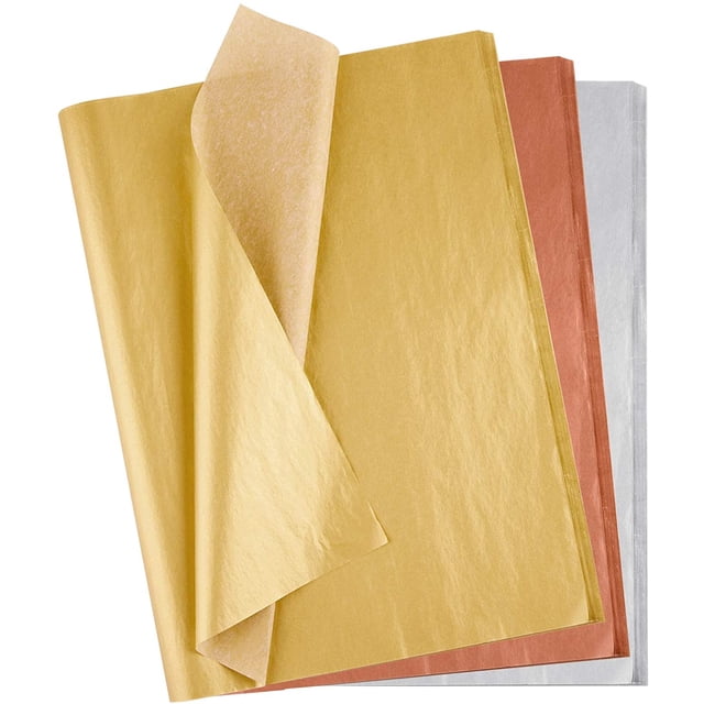 ERDS-50 Sheets Tissue Paper Bulk 20X14 Inch Metallic Gift Wrap Paper Gift Wrapping Accessory Wrap for Wedding Birthday Party Favor Decor DIY Fringes Shredded Fill Confetti (Mix Color)