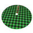 thumbnail image 5 of Cauagu 30" Christmas Tree Skirt Buffalo Plaid Green Black Pattern Christmas Tree Decorations Tree Mat for Xmas Decorations Occasion Holiday Home Decor -30", 5 of 7
