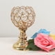 thumbnail image 2 of Candelabro de cristal con soporte para velas votivas 8.5x14.5cm Dorado, 2 of 6