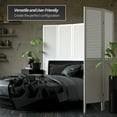 thumbnail image 3 of Handmade Beadboard 70-inch Room Divider (China) 6 Panel White, 3 of 6