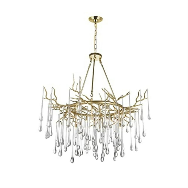 CWI Lighting Anita 12 Light Chandelier With Gold Leaf Finish