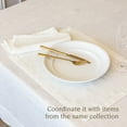 thumbnail image 3 of over&back 100%-Linen Woven Tablecloth - Colorful Dining Room Table Cover - Mitered Corner Hems - Machine Washable - Kitchen and Home Decor - Ivory - 70x90, 3 of 9