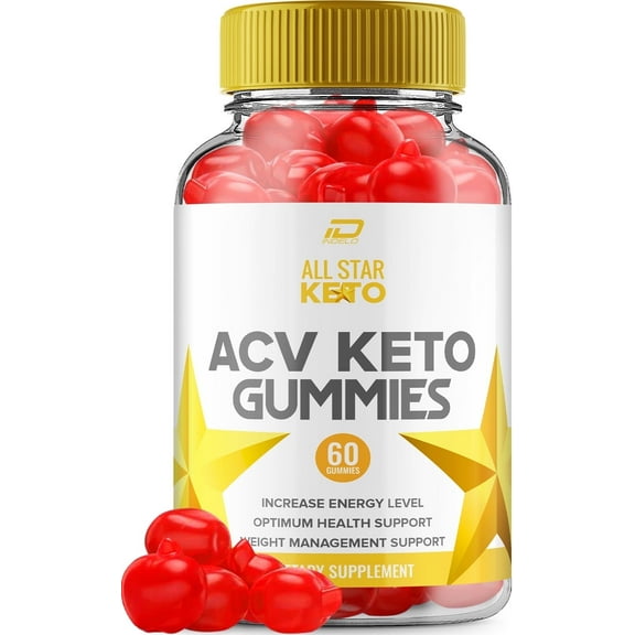 All Star ACV Gummies Supplement – AllStar ACV Gummy Apple Cider Vinegar 1000MG, 1 Pack, 60 Gummies
