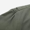 thumbnail image 3 of RXIRUCGD Veste de Moto Décontractée Mode pour Hommes en Cuir Solide avec Poches, Vert Armée, Taille : L, 3 of 8