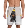 thumbnail image 1 of Balery Dachshund Sitting in Bathtub Pantalones cortos de pijama de punto de algodón para hombre con cinturilla y bolsillos-Medium, 1 of 6