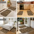 thumbnail image 4 of Brown and Beige Leopard Print Bath Mat Set Of 2,Non-Slip Rug for Bathroom,Kitchen,Bedroom,Entrance, 30x17 and 23.5x15.7 Inches, 4 of 5