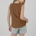 thumbnail image 3 of BXJX Girls Summer Ribbed Knit Tank Tops- Casual Tee Top Sleeveless Solid Color Soft Comfy Vest Shirts for Girls Coffee Size 9-10T, 3 of 8