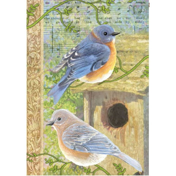 Premier Illuminated House Flag - Musical Bluebirds