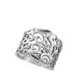 thumbnail image 4 of Victorian Filigree Leaf Oxidized Vintage Ring Sterling Silver Band 925 Jewelry Female Male Size 9, 4 of 4