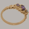 thumbnail image 4 of LBG British Made 10k Rose Gold Natural Amethyst Womens Anniversary Ring - 33 size options - Size 7.75, 4 of 9