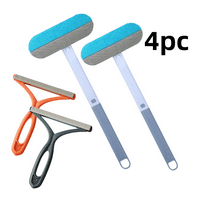 4-piece set Long Handle Multifunctional Double-Sided Hair Removal Brush for Pets