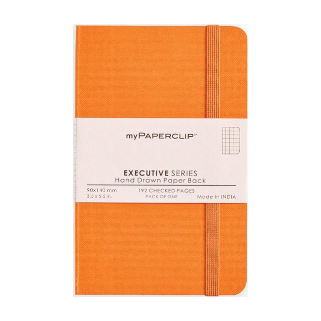 Cuaderno myPAPERCLIP Executive de 192 páginas, 9 x 14 cm, naranja