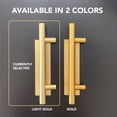 thumbnail image 4 of Rio Salto 12-Inch Brushed Brass Gold Barn Door Handle Kit, Closet Door Handle Solid Aluminun, Pull Handle and Flush Handle Set, Heavy Duty Large Sliding Door Handles 2-Door Pack, 4 of 8