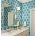 thumbnail image 4 of S4sassy Self-Stick Decorative Boho Wallpaper, Ethnic Diamond Print Wall Paper, Vinyl Waterproof Contact Paper, Blue, 25"x240" Removable Renter Friendly Wall Covering For Bedroom, Dining room, 4 of 9