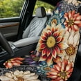 thumbnail image 3 of Binienty Dahlia Floral Car Seat Towel Cover After Gym Workout Running Swimming Boho Automotive Accessories for Girly Non-Slip Sweating Car Seat Cover Removable, 3 of 8