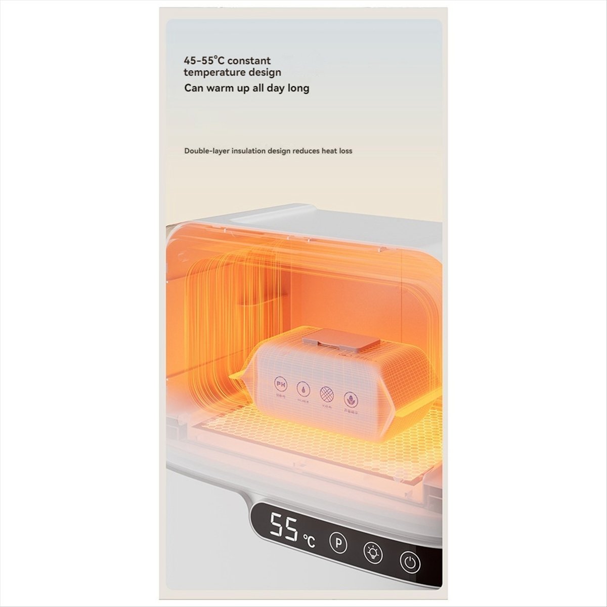 Wall Mounted Wet Wipe Heater Warmer with LED Display Wet Towel Dispenser USB Wipe Warmer Napkin Heating Box