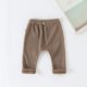 thumbnail image 1 of Leggings lisos simples para bebés, pantalones ajustados a rayas que combinan con todo, pantalones elásticos de algodón para niños y niñas recién nacidos, 1 of 4