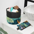 thumbnail image 6 of PhooArto Large Barrel Drawstring Makeup Bag, Fish Coral Starfish Sea Pattern Travel Cosmetic Bag Portable Make Up Organizer Bag, 6 of 6