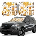 thumbnail image 6 of Kdxio Honey Bee Set Print 2-Piece Sun Shade Front Windshield - Foldable Car Front Window Sunshades for Most Sedans SUV Truck, 6 of 6