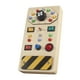thumbnail image 1 of Tablero de actividades Montessori de madera, tablero electrónico para el desarrollo de niños pequeños, tablero de actividades con LED e interruptor engranaje, 1 of 9