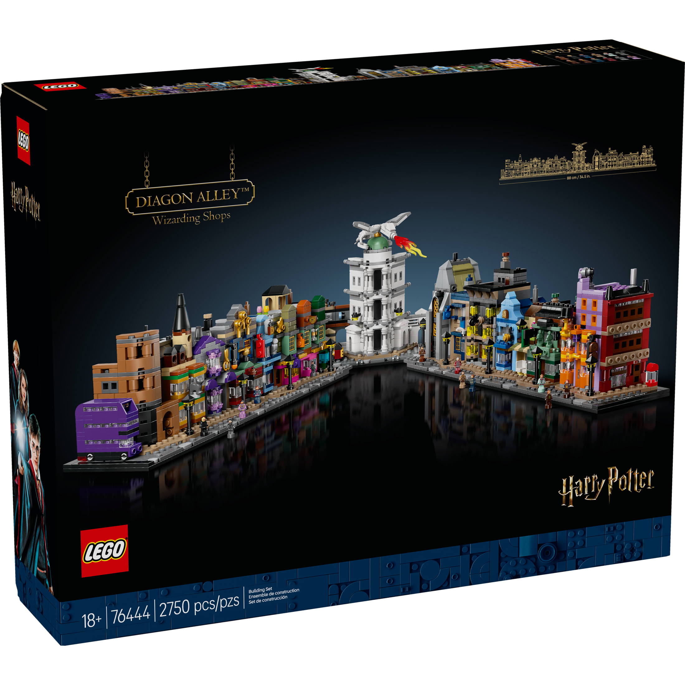 LEGO Harry Potter Callejón Diagon Tiendas de Magia Set de Construcción para Adultos - Kit Coleccionable para Fans de Harry Potter con 12 Microfiguras - Idea de Regalo para Hombres, Mujeres, Fans - 76444 2