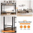 thumbnail image 4 of Jopath Bunk Bed Twin Over Twin for Kids,Teens and Adults,Heavy Duty Metal Bunk Bed with Ladder and Flat Rungs,No Box Spring Needed,Black, 4 of 9
