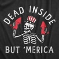 thumbnail image 2 of Mens Dead Inside But Merica T Shirt Funny Depressed Fourth Of July Party Tee for Guys Graphic Tees, 2 of 7