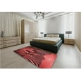 thumbnail image 5 of Ahgly Company Machine Washable Indoor Round Transitional Maroon Red Area Rugs, 8' Round, 5 of 7