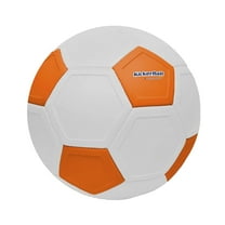 Kickerball Swerve and Curve Size 4 Soccer Ball, Soccer Training Ball with Special Curving Panels, Outdoor and Indoor Soccer Ball, Fun Soccer Ball for Kids and Adults, White and Orange
