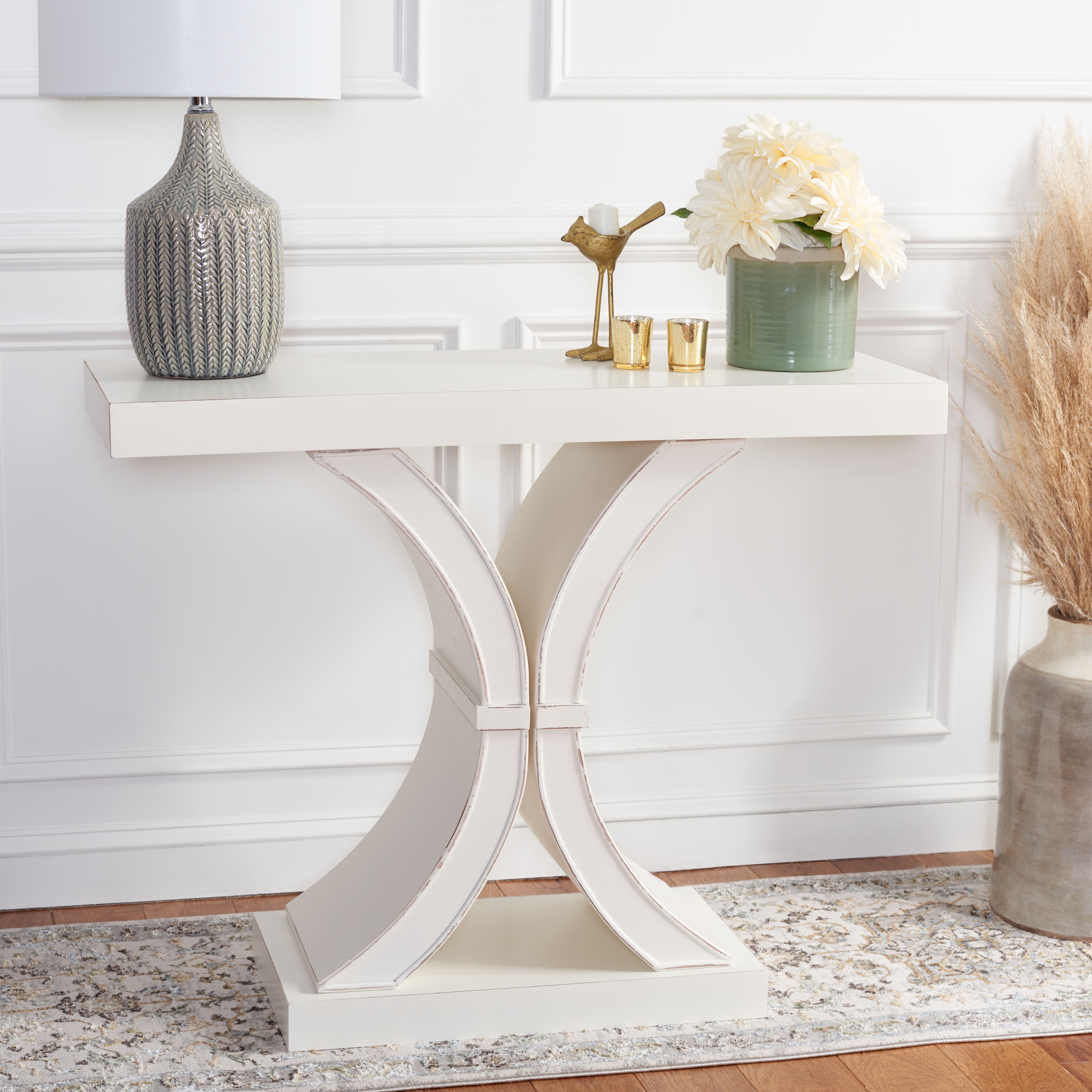 SAFAVIEH Dryden Modern Wood Console Table, Cream